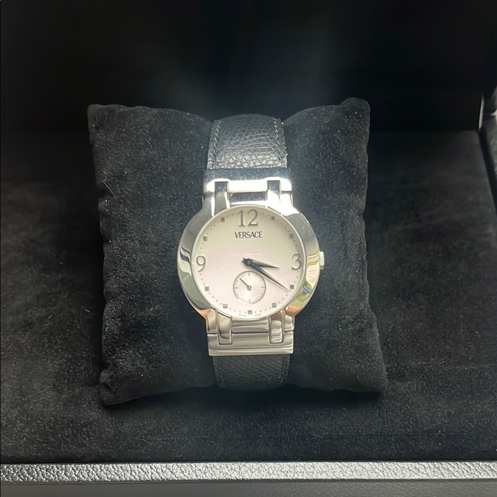Versace Silver and Black Watch